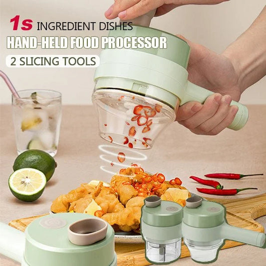 4-in-1 Portable Electric Vegetable Cutter Set